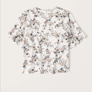 A&F Short-sleeve Ruffle Tee